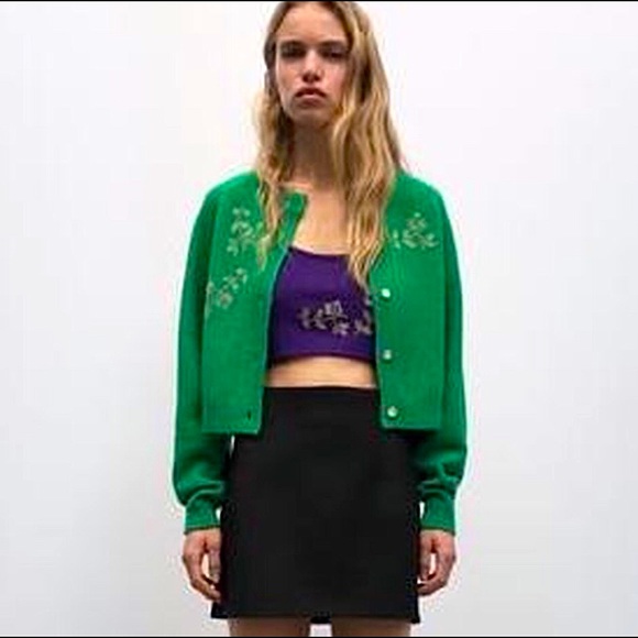 ZARA Bloggers Fav Wool Blend Beaded Knit Top - Picture 5 of 12